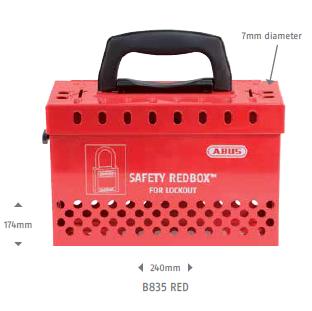ABUS SAFETY RED 12 LOCK LOCKOUT BOX