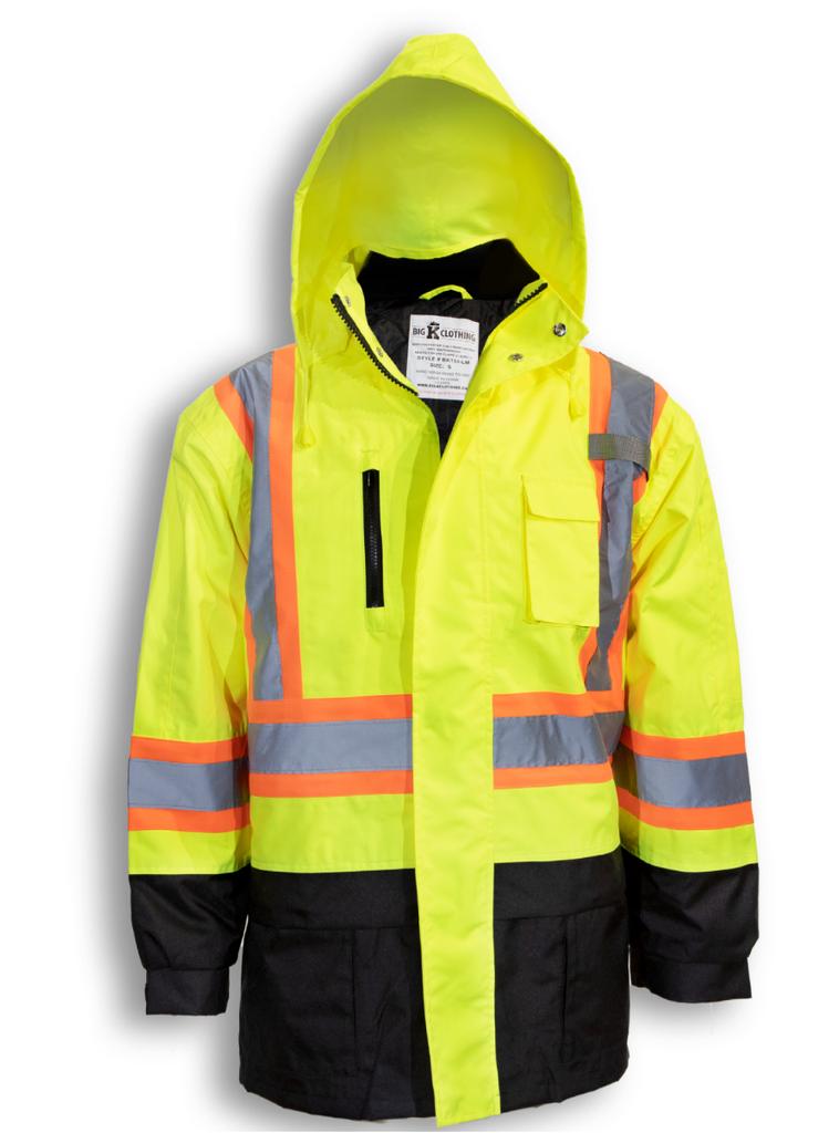100% WATERPROOF POLYESTER LIME RAINJACKET 5 in 1