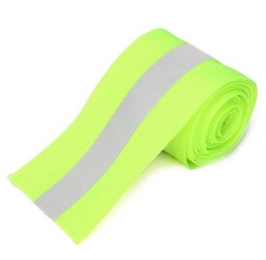 4" LIME/SILVER SEW-ON TAPE FT.