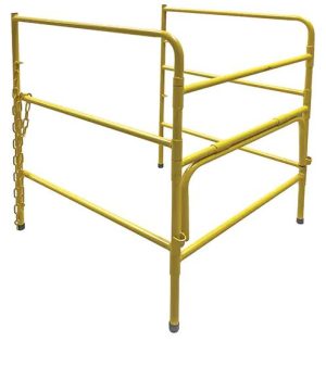 STEEL YELLOW MANHOLE GUARD RAIL 33 1/4" X 33 1/4" X 43"