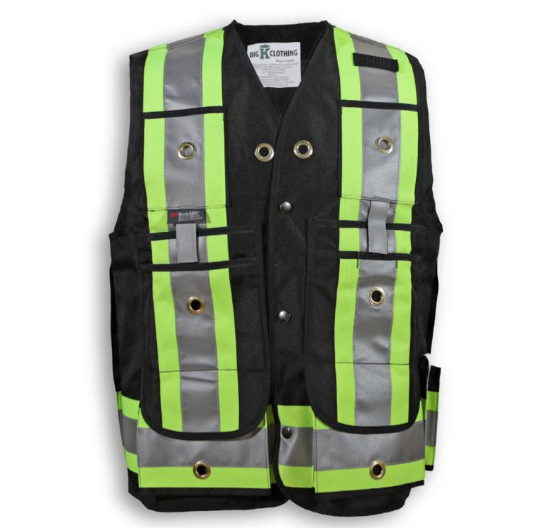 BLACK POLY/COTTON SURVEYOR VEST BA - Image 3