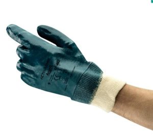 ANSELL ACTIVARMR FULLY DIPPED GREEN NITRILE GLOVES WITH KNIT CUFF