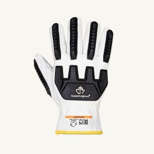 ENDURA PRO GOAT SKIN FULL LEATHER LEATHER GLOVE WITH TPR CUT A7, ABRASION 4, PUNCTURE 4, BACK OF HAND 2