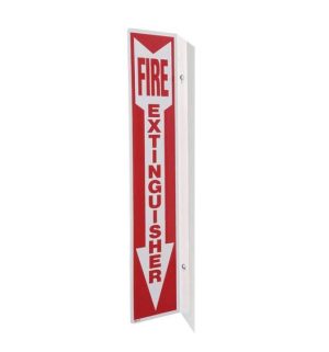 3D FIRE EXTINGUISHER IN DIRECTIONAL ARROW PLASTIC SIGN 4"x 18"