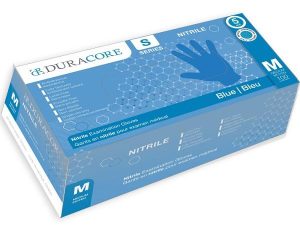 BLUE POWDER FREE 5MIL NITRILE EXAMINATION GRADE TEXTURED GLOVES 100/BOX (LATEX FREE)