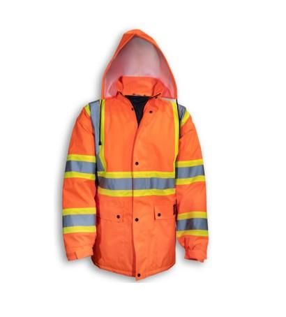 RAIN JACKET UNLINED WATERPROOF CLASS 2 LIME