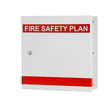 FIRE SAFETY PLAN BOX W/MIKOR LOCK FOR PEEL REGION (13.375" x W: 13.375" x D: 4.25") INC: 2 X KEYED ALIKE BREAKAWAY LOCKS, SCREWS, 6 SERVICE TAGS.